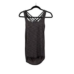 Lululemon Womens Athletic‎ Strappy Back Built‑In Bra Tank Heathered Gray Size S